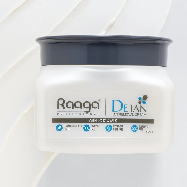 Raaga Professional De-Tan Pack | Salon-Grade Tan Removal Cream | Skin Brightening | Dermatologically Tested | Sulphate Free | 500g