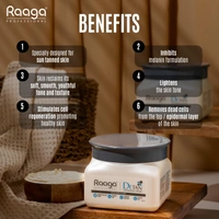 Raaga Professional De-Tan Pack | Salon-Grade Tan Removal Cream | Skin Brightening | Dermatologically Tested | Sulphate Free | 500g