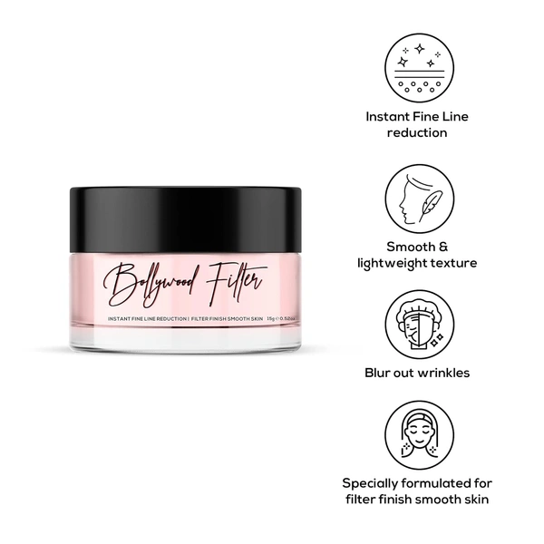 Renee Bollywood Filter Face Primer 15g | Pore Minimizing & Oil Control Primer | Filter Finish Smooth Skin | Hydrating, Lightweight & Non-stick | Flawless Finish | Instance Fine Line Reduction | Pore Blurring & Glow-Boosting Primer |
