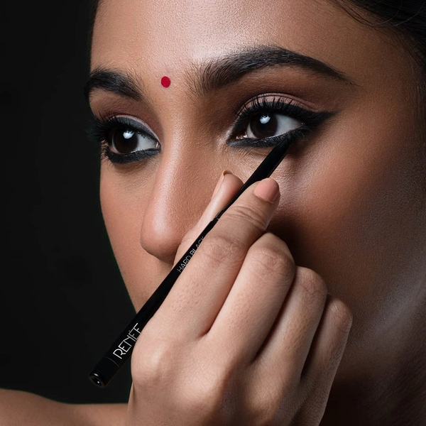 Renee Hard Black Kaja Rollon | Intense, Smudge-Proof 0.35g | 24 Hrs Stay Long Lasting Super Black Kajal Pencil | Water Proof | Smokey eye kajal | Travel-Friendly | Smooth Application & All-Day Wear |