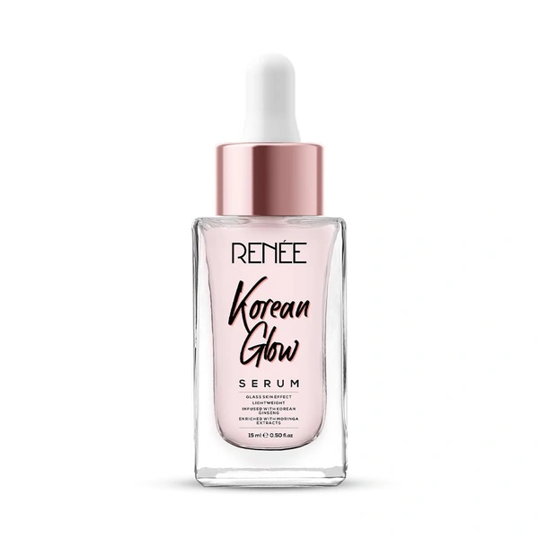 Renee Korean Glow Serum 15ml | Glass Skin Effect | Lightweight | Enriched with Moringa Extracts | Non Greasy, Hydrates | Moisturizing Serum for Even Skin Tone | Youthful glow | Glowing Complexion & Skin Repair |