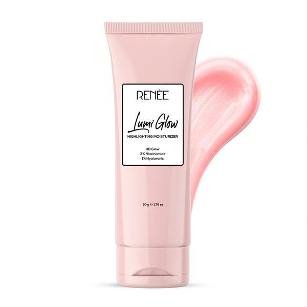 Renee Lumi Glow Highlighting Moisturizer 50g | With 3D Glow | Enriched with 3% Niacinamide & 1% Hyaluronic Acid | Reduces Pigmentation, Fine Lines & Wrinkles | Lightweight Texture | Prevents Photoaging & UV Damage |