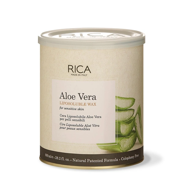 Rica Aloe Vera Liposoluble Hair Removal Wax | Soothing & Effective Wax for Sensitive Skin | Quick & Easy Tan Removal Waxing | Hassle-Free Experience | 800ml