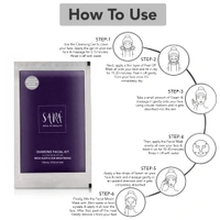 Sara 6 Step Diamond Facial Kit- 62g | Infused with Aloe Vera & Cucumber Fruit Extract | Glowing & Brightening Skin | Tan Removal | Anti-Dullness Facial | For all Skin Types