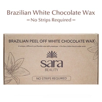 Sara Beauty Brazilian Peel-Off White Chocolate Wax | Smooth, Painless Hair Removal | for Face, Under Arms & Intimate Hair Removal | No Strips Required | 500g