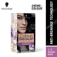 Schwarzkopf Colour Specialist 1.0 Opulent Black Permanent Hair Colour 100ml with Omegaplex & Hyaluronic Acid | 100% Grey Coverage | Anti-Breakage Care | Vibrant Nourished Shine