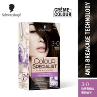 Schwarzkopf Colour Specialist 3.0 Imperial Brown Permanent Hair Colour 100ml with Omegaplex & Hyaluronic Acid | 100% Grey Coverage | Anti-Breakage Care | Nourished Shine