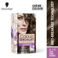 Schwarzkopf Colour Specialist 6.16 Cool Dark Blonde Permanent Hair Colour 100ml with Omegaplex & Hyaluronic Acid | 100% Grey Coverage | Anti-Breakage | Vibrant Nourished Shine