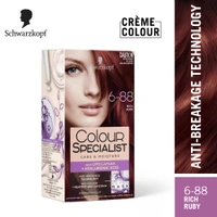 Schwarzkopf Colour Specialist 6.88 Rich Ruby Permanent Hair Colour 100ml with Omegaplex & Hyaluronic Acid | 100% Grey Coverage | Anti-Breakage Care | Vibrant Nourished Shine