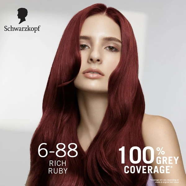 Schwarzkopf Colour Specialist 6.88 Rich Ruby Permanent Hair Colour 100ml with Omegaplex & Hyaluronic Acid | 100% Grey Coverage | Anti-Breakage Care | Vibrant Nourished Shine