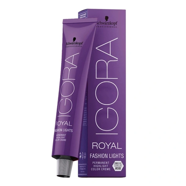Schwarzkopf Professional L-89 Red Violet IGORA Royal Fashion Lights 60gm| Permanent Highlight Color Creme | Intense Lift & Vibrant Red Violet Tones