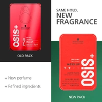 Schwarzkopf Professional OSiS+ Mess Up Matte Paste 100ml | Vegan, Medium Hold, Dry & Non-Greasy | Easy to Apply & Wash | Matte Finish Hair Pomade for Effortless Styling