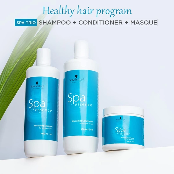 Schwarzkopf Professional Spa Essence Cream Hydrating Masque | for Dry, Damaged Hair | Smooth, Shiny Hair | Deep Moisture Hair Treatment | 500 ml