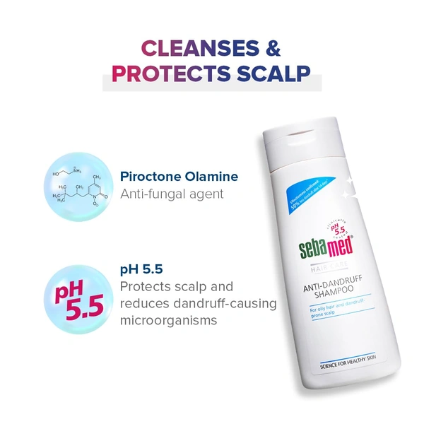 Sebamed Anti-Dandruff Shampoo 200ml|pH 5.5 | Clinically Proven Formula for Flake-Free Scalp | Gently Cleanses, Soothes Irritation & Controls Dandruff | Dermatologically Tested