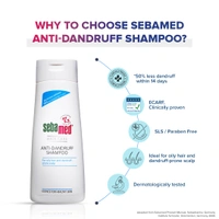 Sebamed Anti-Dandruff Shampoo 200ml|pH 5.5 | Clinically Proven Formula for Flake-Free Scalp | Gently Cleanses, Soothes Irritation & Controls Dandruff | Dermatologically Tested