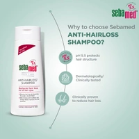 Sebamed Anti-Hairloss Shampoo 200ml| pH 5.5 | Clinically Proven Formula with NHE & Caffeine | Reduces Hair Fall & Strengthens Hair | Dermatologically Tested