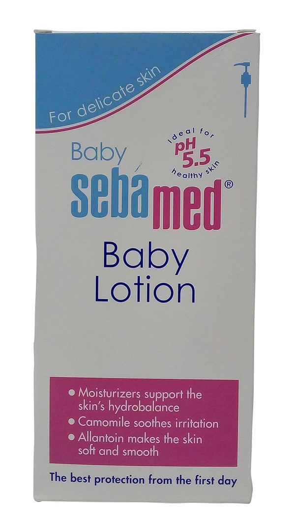 Sebamed Baby Body lotion 400ml |Gentle, pH 5.5 Formula | Chamomile & Allantoin | Moisturizes & Soothes Baby's Skin | Paraben-Free | Ideal for Sensitive Skin Care