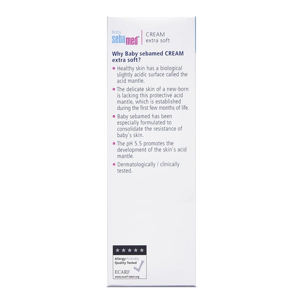 Sebamed Baby Cream Extra Soft 200ml, pH 5.5 | Extra Moisturizing & Protective Cream for Baby�s Delicate Skin | Dermatologically Tested & Hypoallergenic