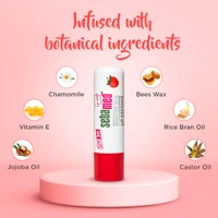 Seba Med Sebamed Lip Defense Strawberry 4.8g | SPF 30 Lip Balm with Natural Oils & Vitamin E | Heals Dry, Chapped Lips | UV Protection | Dermatologically Tested