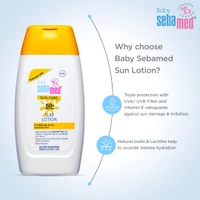 Sebamed SPF 50+ Baby Sun Lotion 200ml | High Protection Against UVA & UVB Rays | Gentle & Moisturizing Formula for Sensitive Baby Skin | Dermatologically Tested