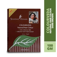 Shahnaz Husain Colourveda Dark Brown Natural Hair Color 100gm | Ammonia-Free Herbal Dye | Henna & Indigo | Nourished, Healthy & Long-Lasting Color