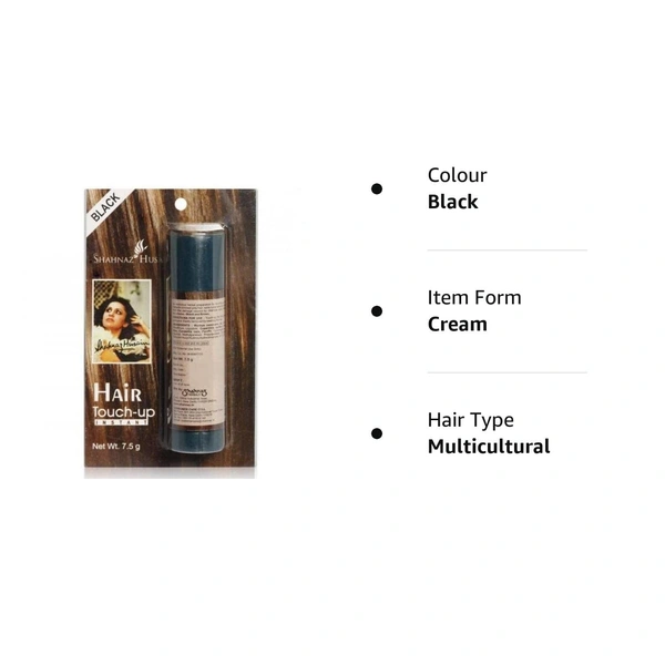 Shahnaz Husain Instant Hair Touch-Up Plus | Herbal Gray Hair Concealer | Ammonia-Free | Quick Root Touch-Up | Natural Finish | Easy Application | Travel-Friendly Hair Color Stick
