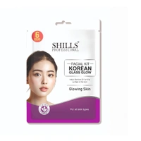 Shills Professional SHILLS PROFESSIONAL Facial Kit | Complete Skincare Solution for Cleansing, Exfoliating, Brightening & Hydrating | Korea Glass Facial Kit for Instant Spa Glow at Home