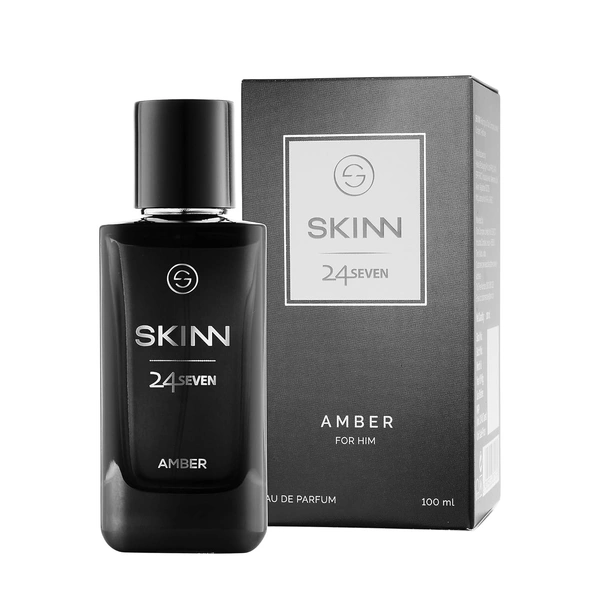 Skinn Titan Skinn 24Seven Amber Eau De Parfum for Men 100ml | Long-Lasting | Warm & Woody Fragrance | Premium Perfume | Perfect for Everyday & Special Occasions