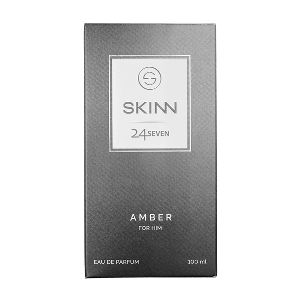 Skinn Titan Skinn 24Seven Amber Eau De Parfum for Men 100ml | Long-Lasting | Warm & Woody Fragrance | Premium Perfume | Perfect for Everyday & Special Occasions