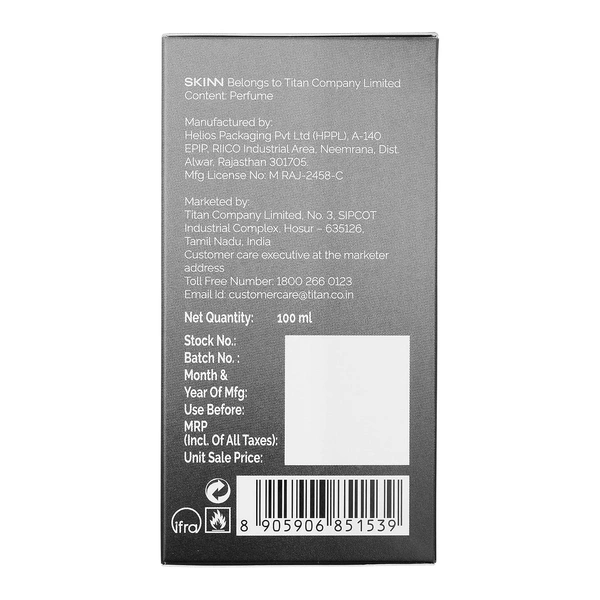 Skinn Titan Skinn 24Seven Amber Eau De Parfum for Men 100ml | Long-Lasting | Warm & Woody Fragrance | Premium Perfume | Perfect for Everyday & Special Occasions