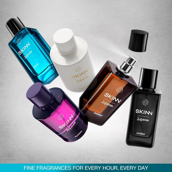 Skinn Titan Skinn 24Seven Aqua Eau De Parfum for Men 100ml | Refreshing & Long-Lasting Scent | Aquatic & Citrus Notes | Perfect for Daily Wear | Premium Fragrance for Men