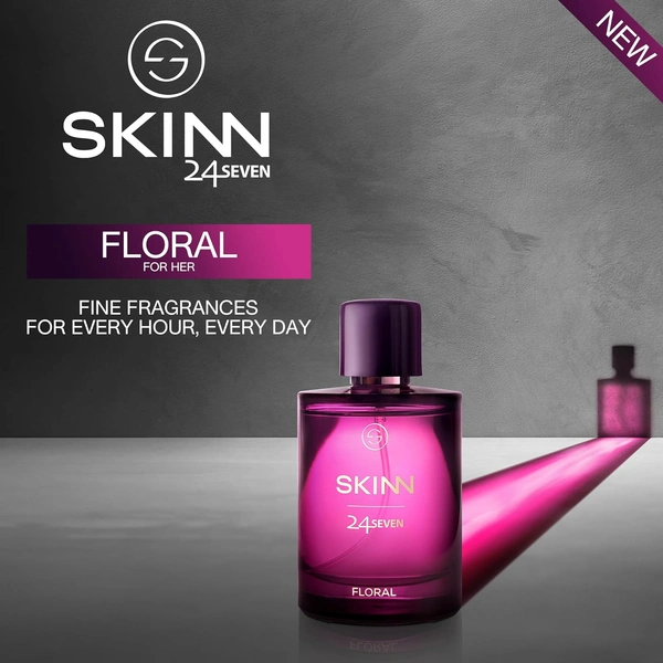 Skinn Titan Skinn 24Seven Floral Eau De Parfum for Women 100ml | Elegant & Long-Lasting Fragrance | Rose, Peony & Tuberose Notes | Ideal for Daily Wear & Special Occasions