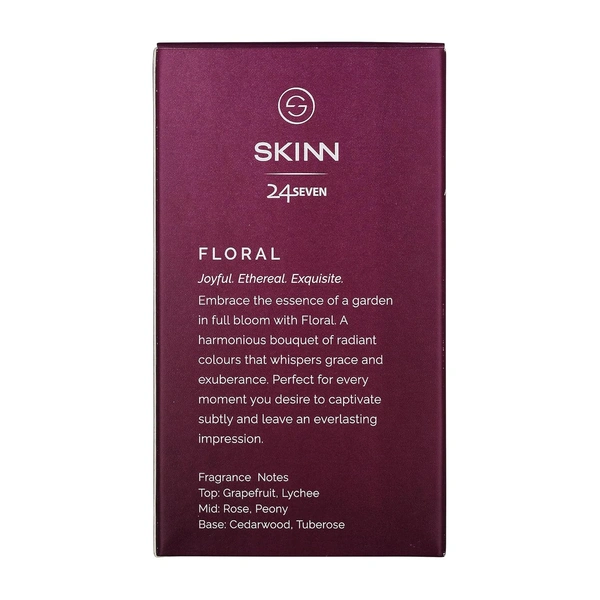 Skinn Titan Skinn 24Seven Floral Eau De Parfum for Women 100ml | Elegant & Long-Lasting Fragrance | Rose, Peony & Tuberose Notes | Ideal for Daily Wear & Special Occasions
