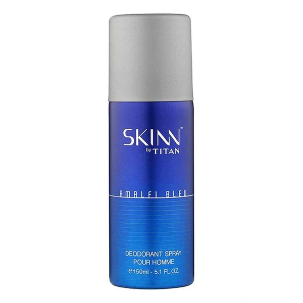 Skinn by Titan Amalfi Bleu Deodorant Spray for men 150ml|Fresh, Citrusy & Aquatic Fragrance| Long-Lasting Freshness & Odor Protection