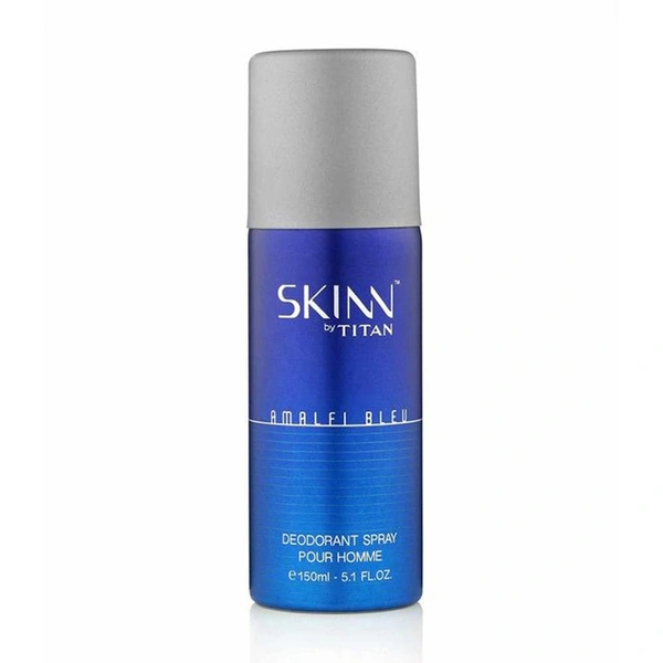 Skinn by Titan Amalfi Bleu Deodorant Spray for men 150ml|Fresh, Citrusy & Aquatic Fragrance| Long-Lasting Freshness & Odor Protection