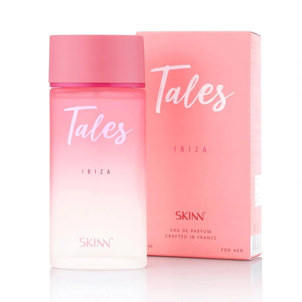 Skinn by Titan Tales Ibiza Aquatic Eau De Liquid Parfum for women 100ml | Refreshing & Long-Lasting Fragrance | Luxury Perfume with Floral & Woody Notes