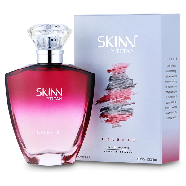 Skinn by Titan Skinn Titan Celeste Eau de Parfum for Women 100ml | Elegant & Refreshing Fragrance | Floral & Woody Notes | Long-Lasting Perfume for Everyday Wear