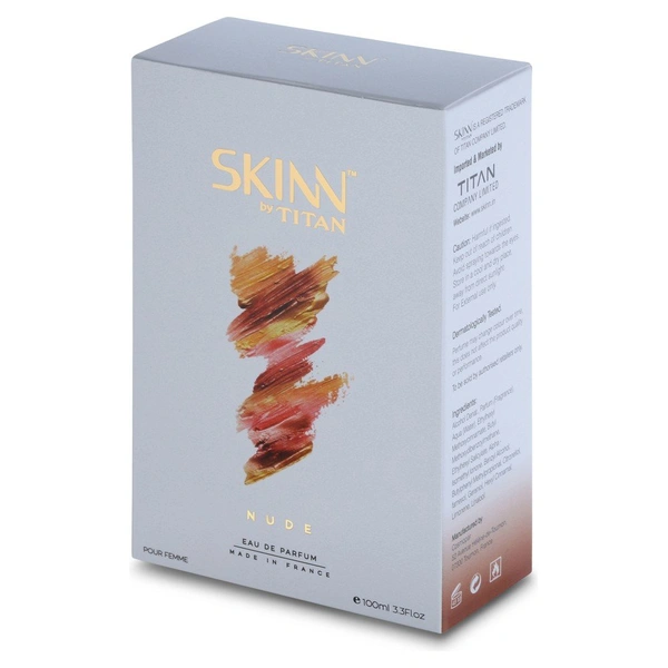 Skinn by Titan Skinn Titan Nude Eau de Parfum for Women 100ml, Sensual & Sophisticated Fragrance | Floral & Amber Notes | Long-Lasting Perfume for Every Occasion