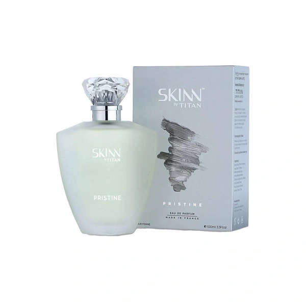 Skinn by Titan Skinn Titan Pristine Eau de Parfum for Women 100ml | Refreshing & Elegant Fragrance with Woody & Citrus Notes | Long-Lasting Perfume for Everyday Wea