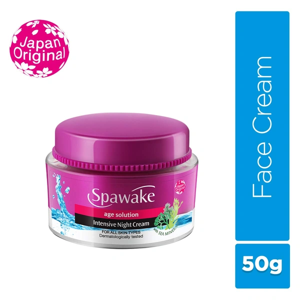 Spawake Age Solution Intensive Night Cream 50g | Deep Hydration Anti-aging Cream | for Youthful Skin | Fine line Reducing | Skin Repair & Rejuvenation | For All Skin Types