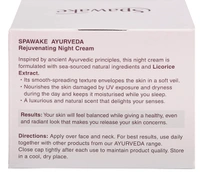 Spawake Ayurveda Rejuvenating Night Cream-50g | Reduce Inflammation | Boosts Skin Elasticity | Deeply Hydrates & Nourishes | Fine Line Reduction | Overnight Skin Care | for All Skin Types