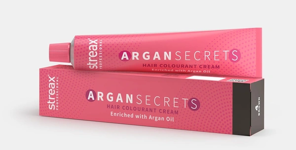 Streax Color Tube Argan Secrates 4 Brown, 60g | Ammonia-Free & Long-Lasting | Enriched with Argan & Walnut Oil for Vibrant Hair Color | Soft & Smooth Hair | Full Grey Coverage