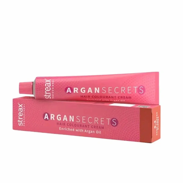 Streax Color Tube Argan Secrates 6.22 Dark Blonde Intense Iridescent, 60g | Ammonia-Free & Long-Lasting | Enriched with Argan & Walnut Oil for Vibrant Hair Color | Soft & Smooth Hair | Full Grey Coverage.