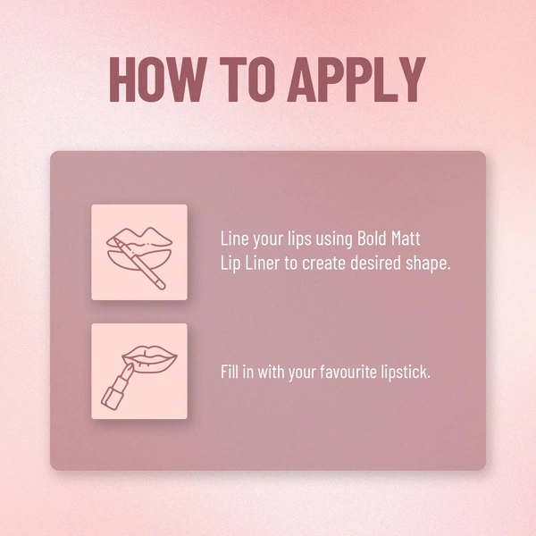 Swiss Beauty Bold Matte Lip Liner 1.6g | Pinky Crush 10 | Moisturises Lips