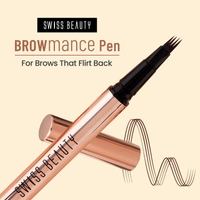 Swiss Beauty BROWmance Pen Shade 02 Medium Brown 1ml | 4D Microblading Effect | Fills Sparse Brows | Waterproof & Smudge-Proof | 8-Hour Stay | Natural Hair-Like Brow Strokes