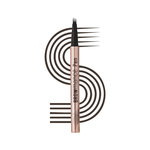Swiss Beauty BROWmance Pen Shade 03 Dark Brown 1ml | 4D Microblading Effect | Fills Sparse Brows | Waterproof & Smudge-Proof | 8-Hour Stay | Natural Hair-Like Brow Strokes