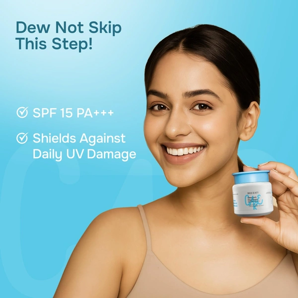 Swiss Beauty Care Dew Lock Day Cream 50gm with SPF 15+++ | 2% Aqua Neo & 1% Centella Asiatica | Hydrates, Soothes & Protects Skin | Prevents Sun Damage | Lightweight Formula