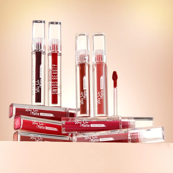 Swiss Beauty Intimate Pink Stay On Matte Ultra Pigmented Liquid Lipstick Enriched with Vitamin E & Shea Butter | 24 Hour Stay | Matte Finish
