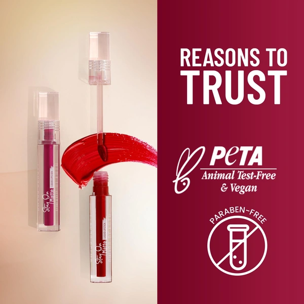 Swiss Beauty Intimate Pink Stay On Matte Ultra Pigmented Liquid Lipstick Enriched with Vitamin E & Shea Butter | 24 Hour Stay | Matte Finish