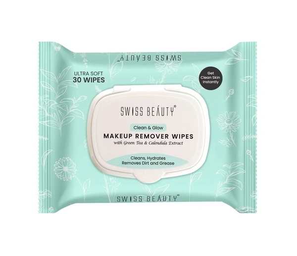 Swiss Beauty Clean & Glow Makeup Remover Wipes | Removes Dirt, Oil & Waterproof Makeup | Hydrating, Nourishing & Refreshing | Ultra-Soft, pH-Balanced & Travel-Friendly